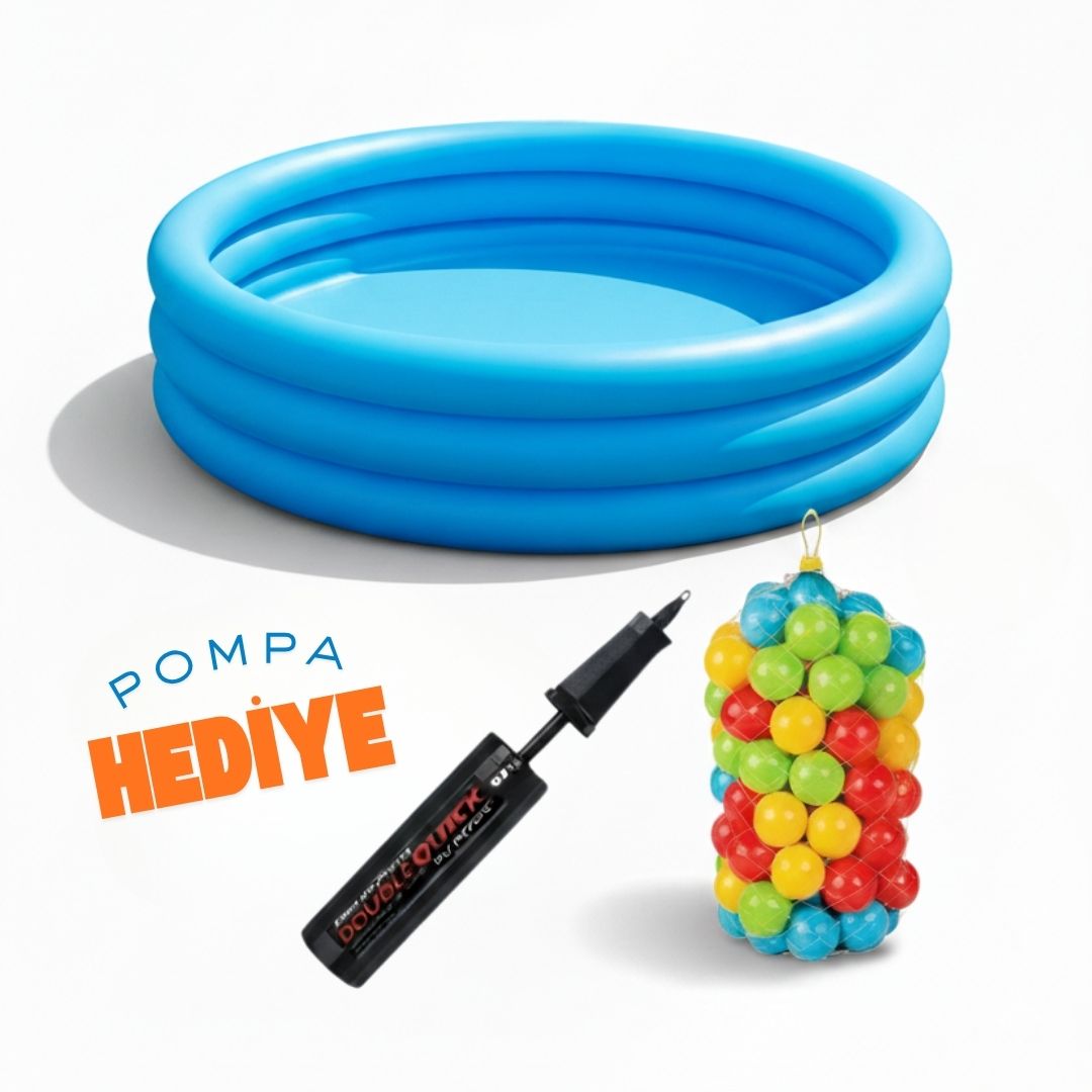 JuvoToys™ Top Havuzu + 100 Adet Renkli Top + Hediye Pompa