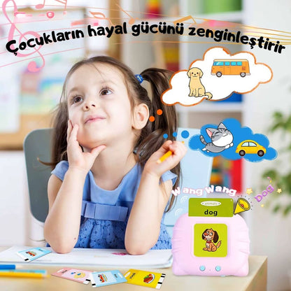 JuvoToys™ Dijital İngilizce Sesli Flash Kartları - PVC Kart Şeffaf Koruma