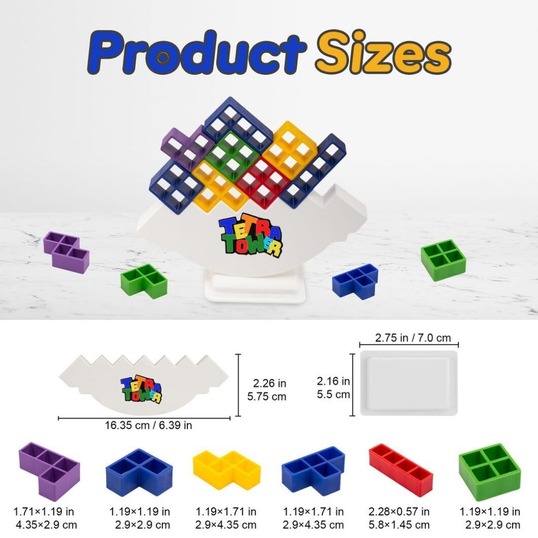 JuvoToys™ Tetra Kule Denge Oyunu