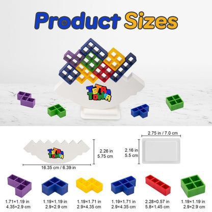 JuvoToys™ Tetra Kule Denge Oyunu