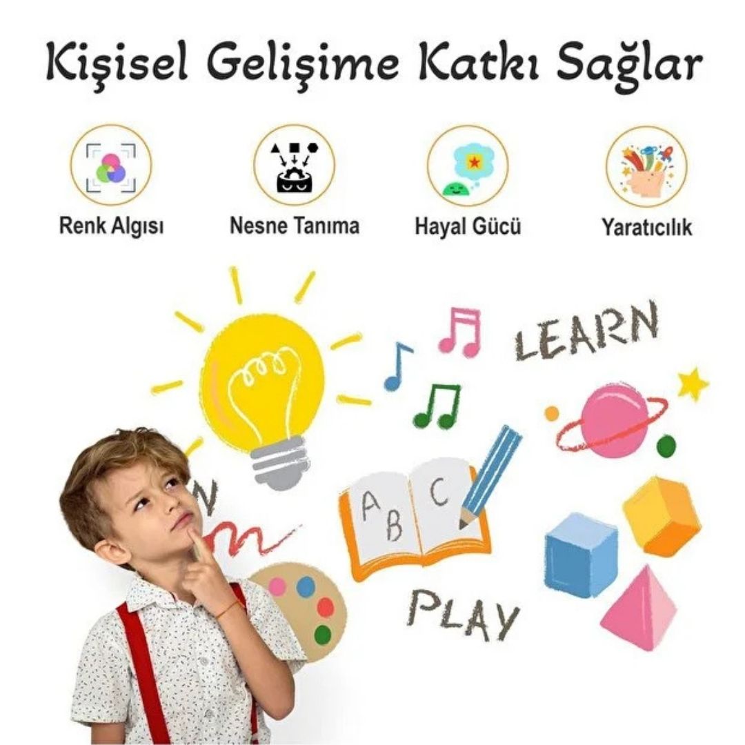 JuvoToys™  Master Molekül 5 Renk 120 Parça - STEM Eğitimi Uyumlu