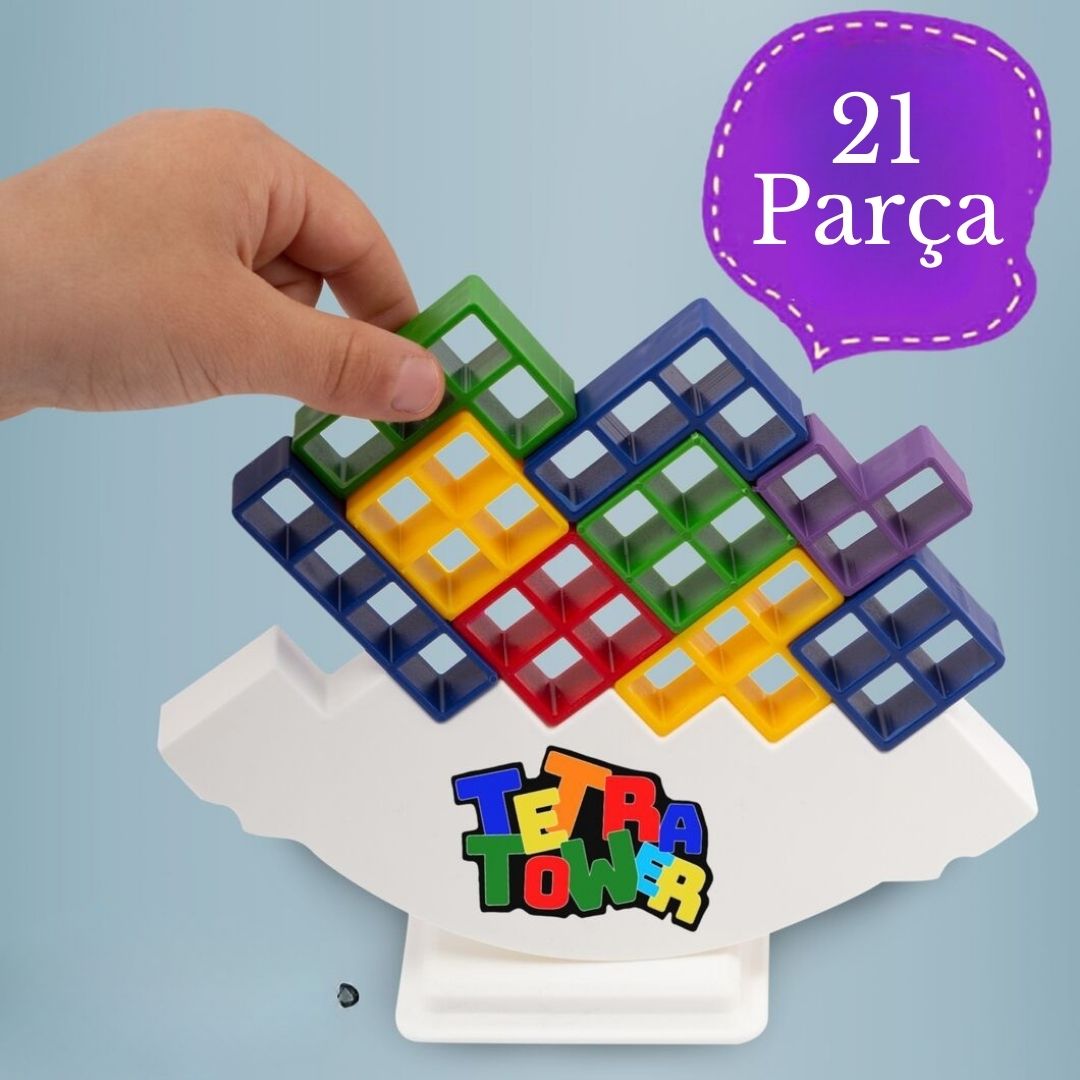 JuvoToys™ Tetra Kule Denge Oyunu