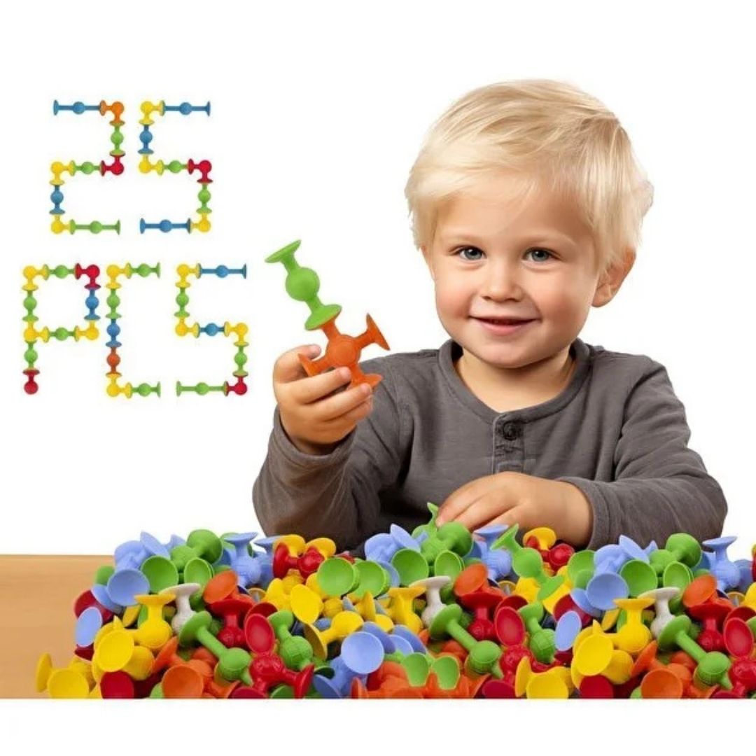 JuvoToys™ Vakum Molekül 25 Parça Yapı Taşları