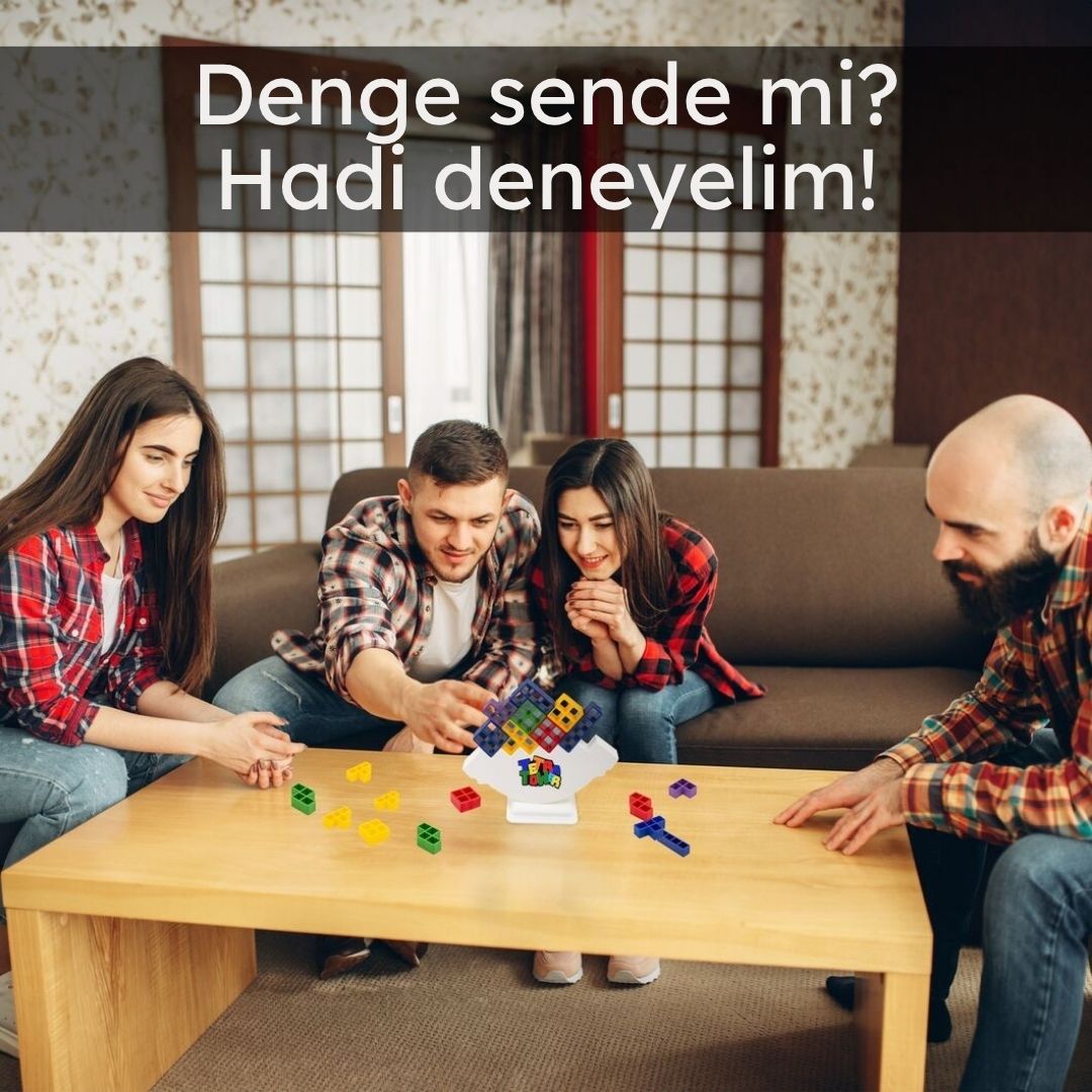 JuvoToys™ Tetra Kule Denge Oyunu