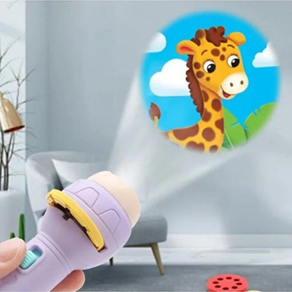 JuvoToys™ 56 Farklı Resimli Projeksiyonlu Eğitici El Feneri