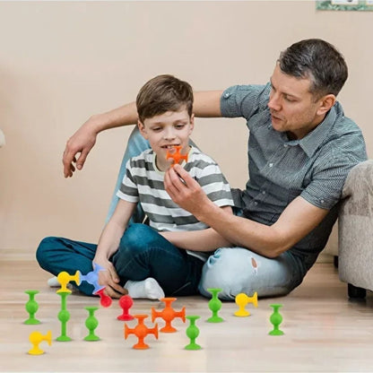 JuvoToys™ Vakum Molekül 25 Parça Yapı Taşları