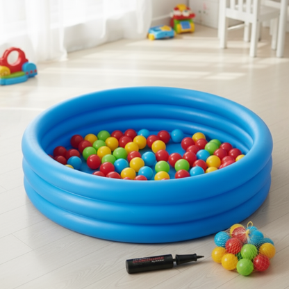 JuvoToys™ Top Havuzu + 100 Adet Renkli Top + Hediye Pompa